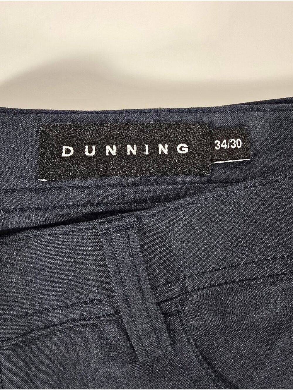 Dunning Golf Pants Performance Stretch 5 Pocket Chino Dark Blue Mens 34X28 - Picture 2 of 11